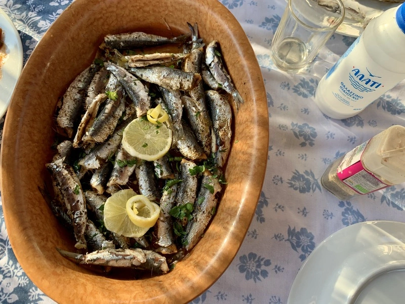 Local Athenian market bustling with flavors